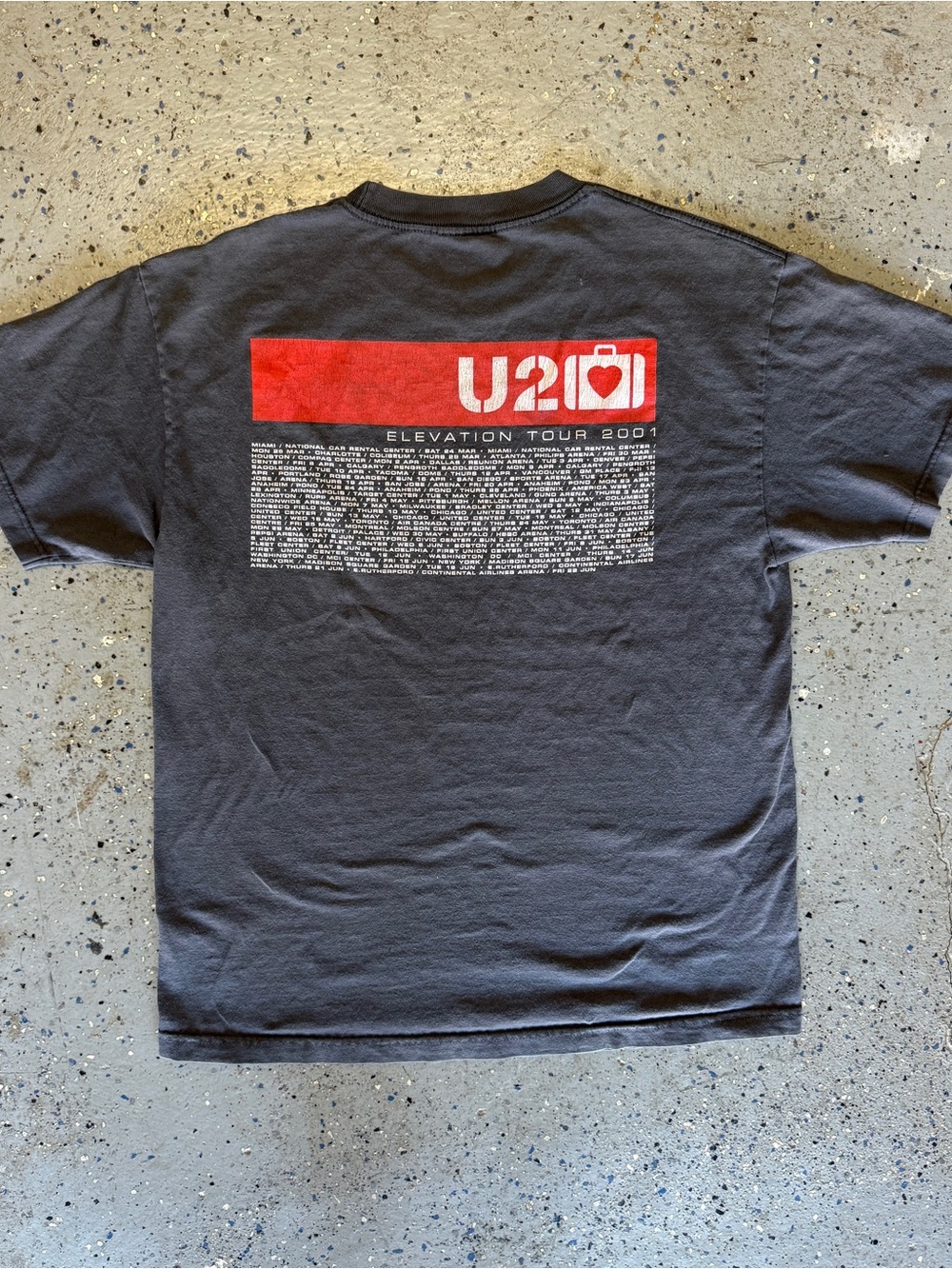 Black & Red Elevation Tour 2001 Graphic T-Shirt